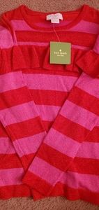 KATE SPADE RED/PINK Striped Sweater